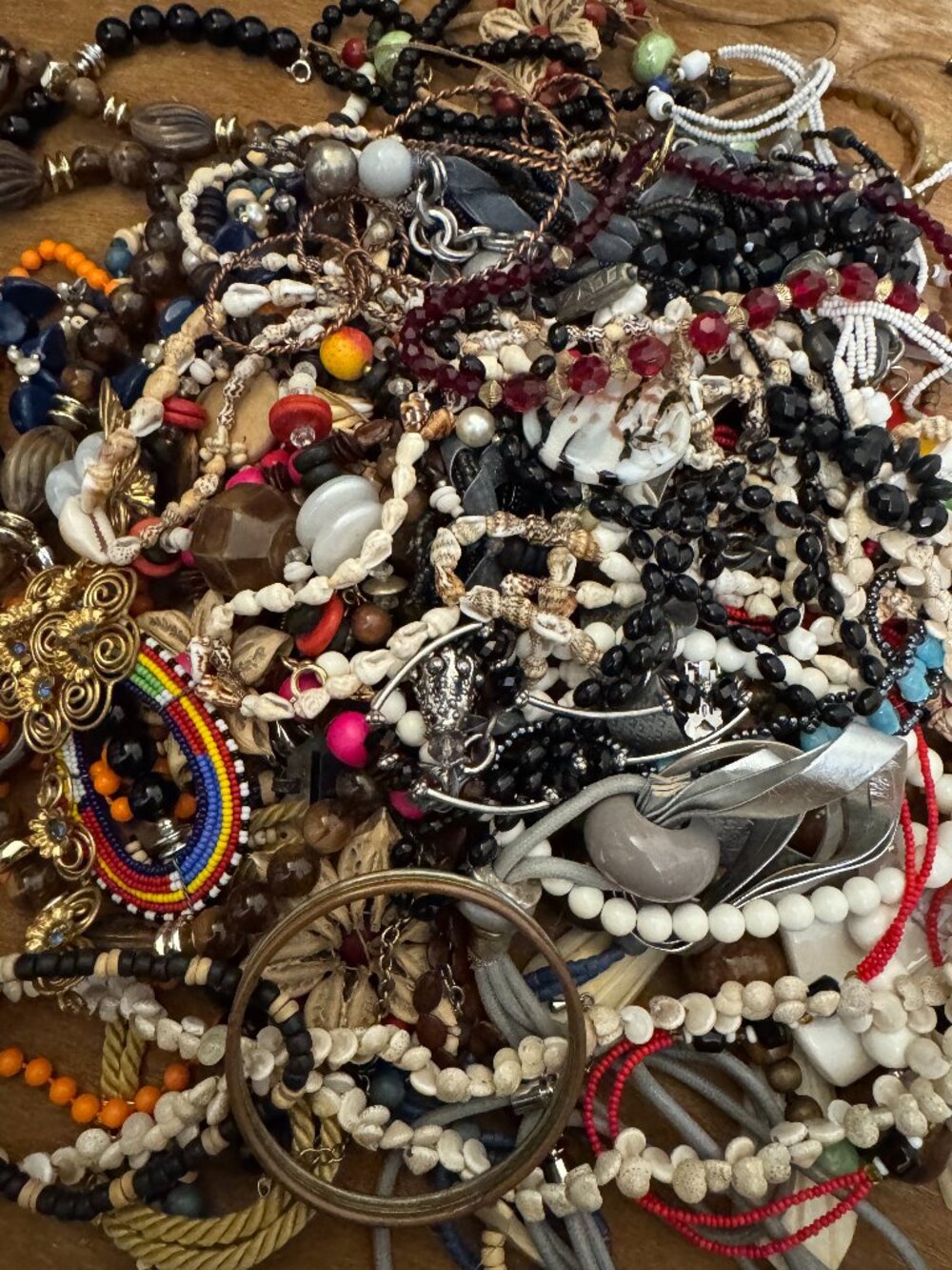 Vintage Maximalist Jewelry Lot 50+ Pieces | Chunky Beaded Necklaces Bracelets